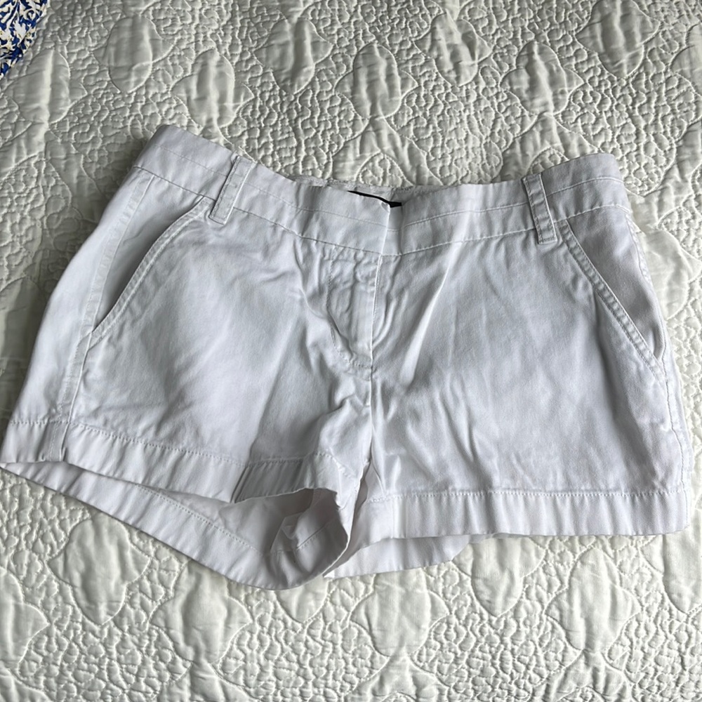 J Crew white chino shorts